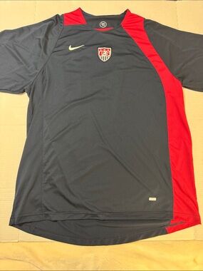 Nike USMNT Navy and Red Soccer Training Jersey with US Crest 137